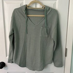 Shein waffle knit hooded top